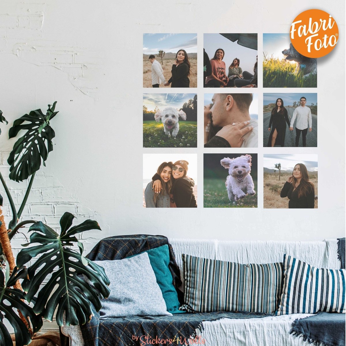 Personalised Fabrifoto Photo Wall Stickers - Repositionable