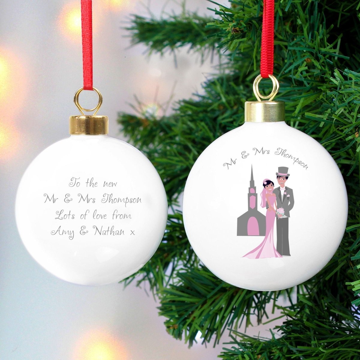 Personalised Fabulous Couple Bauble