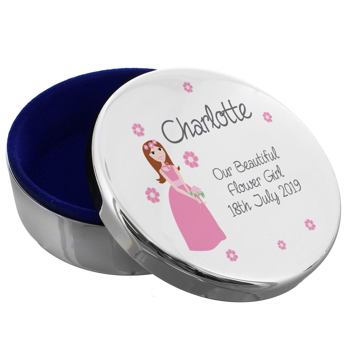Personalised Fabulous Wedding Round Trinket Box