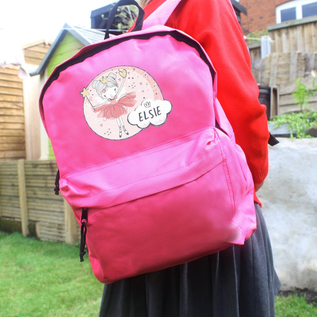 Personalised Fairy Pink Backpack