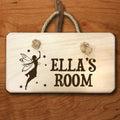 Personalised Fairy Wooden Bedroom Door Sign