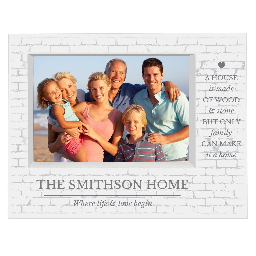 Personalised Family 5x7 Inch Landscape Box Photo Frame