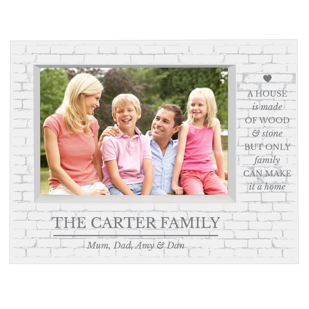 Personalised Family 5x7 Inch Landscape Box Photo Frame