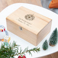 Personalised Personalised Family Christmas Eve Chest With Decorative Bauble Design