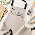 Personalised Personalised Family Christmas Luxury Linen Apron