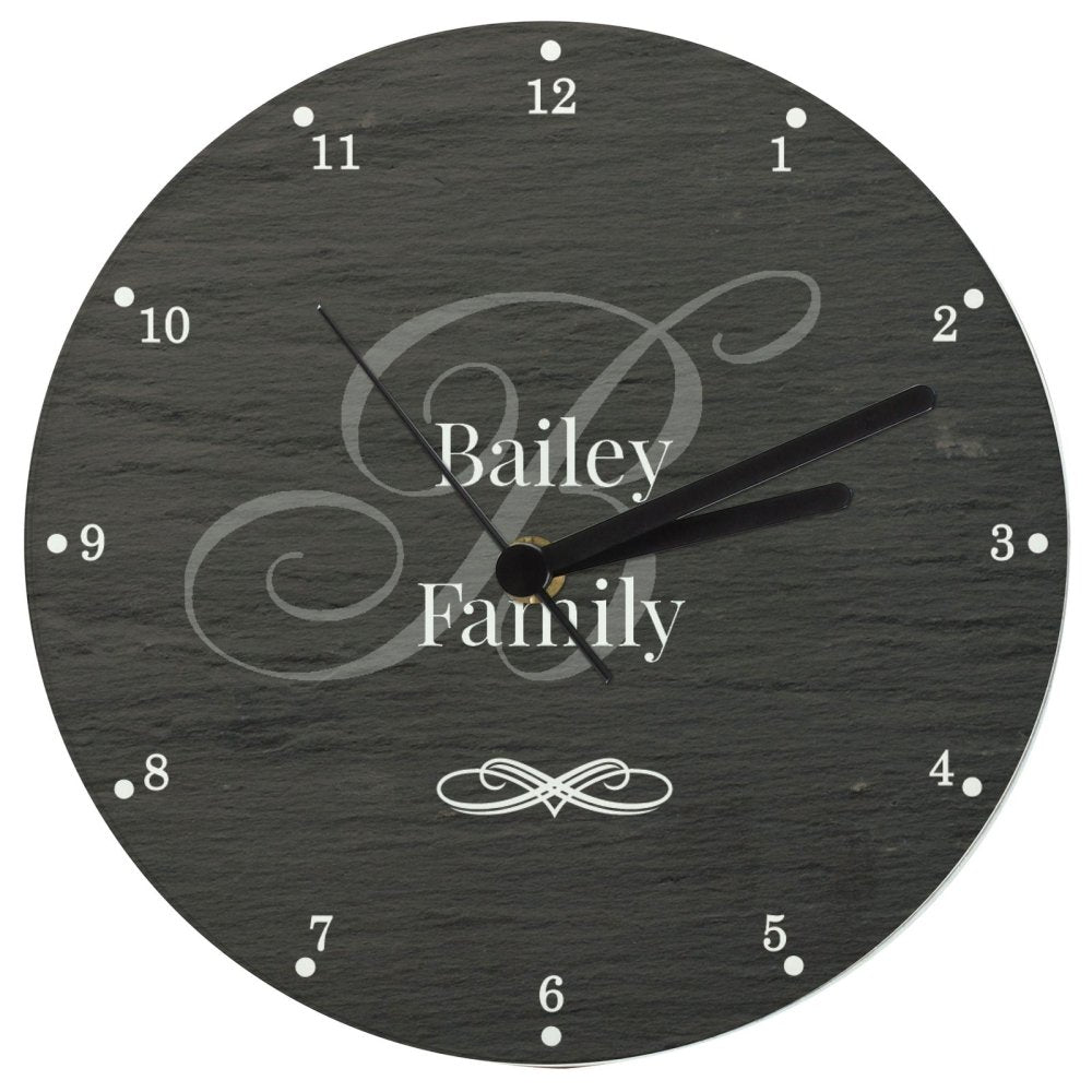 Personalised Family Glass Clock
