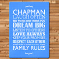 Personalised Personalised Family Rules Glass Chopping Board