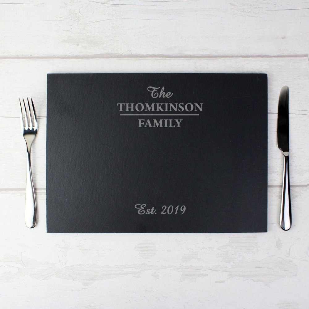 Personalised Family Slate Placemat