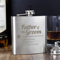 Personalised Father Of The Groom Hip Flask