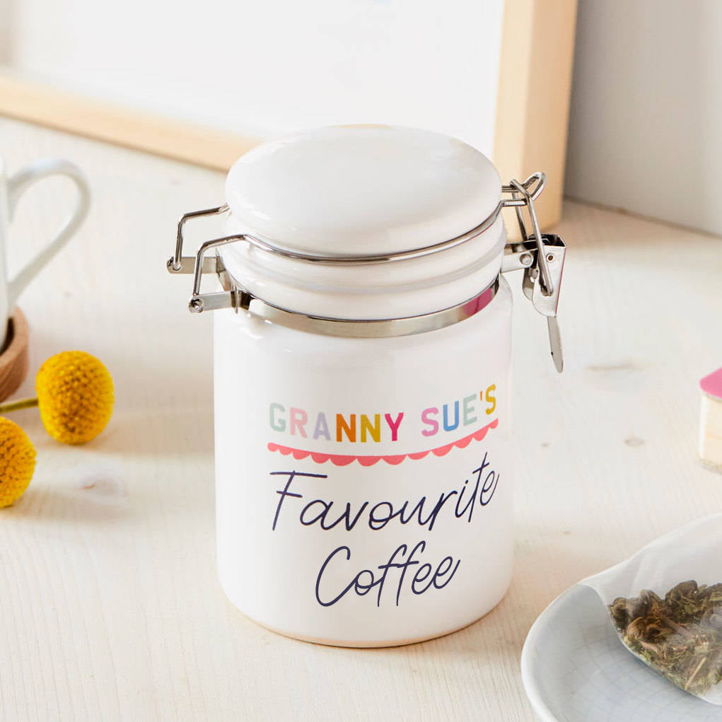 Personalised Personalised Favourite Coffee Ceramic Jar