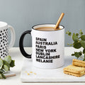 Personalised Personalised Favourite Destinations Mug