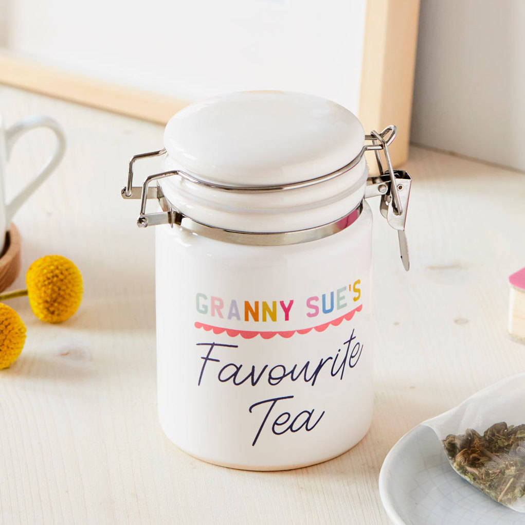 Personalised Personalised Favourite Tea Ceramic Jar