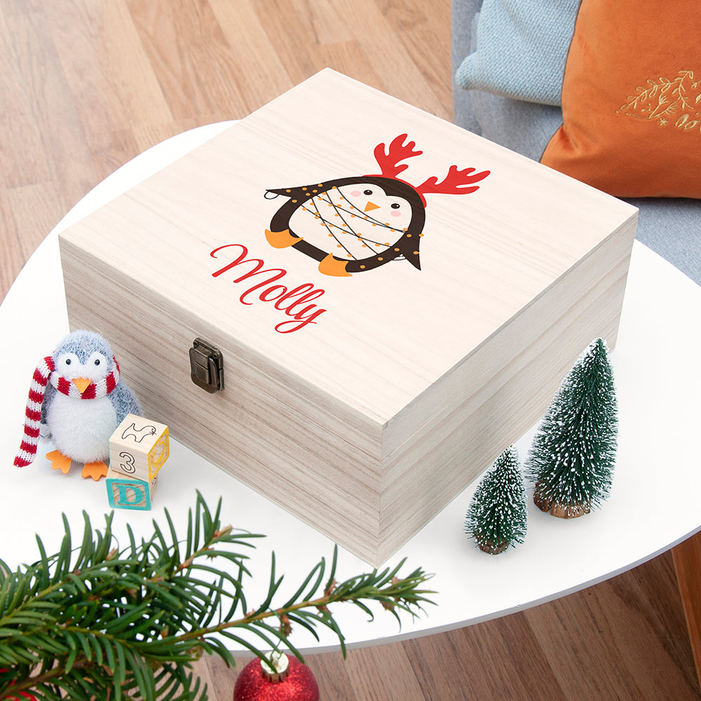 Personalised Personalised Festive Penguin Christmas Eve Box
