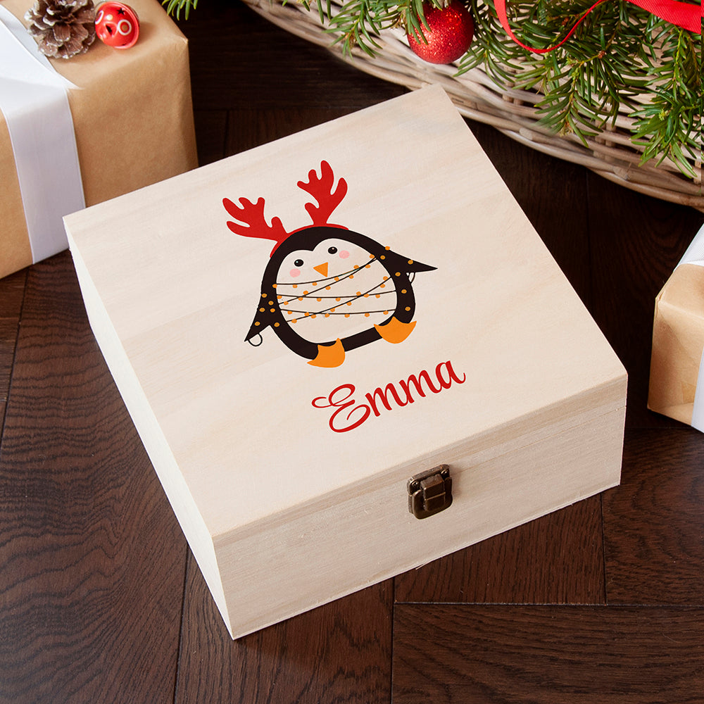 Personalised Personalised Festive Penguin Christmas Eve Box