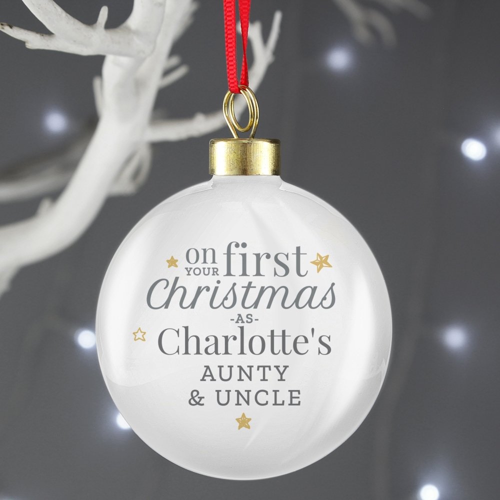 Personalised 'First Christmas As' Bauble