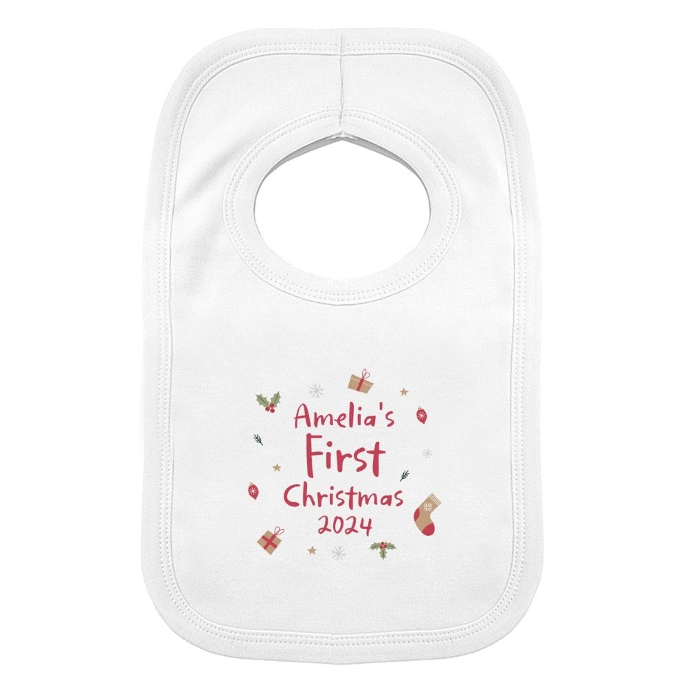 Personalised First Christmas Bib