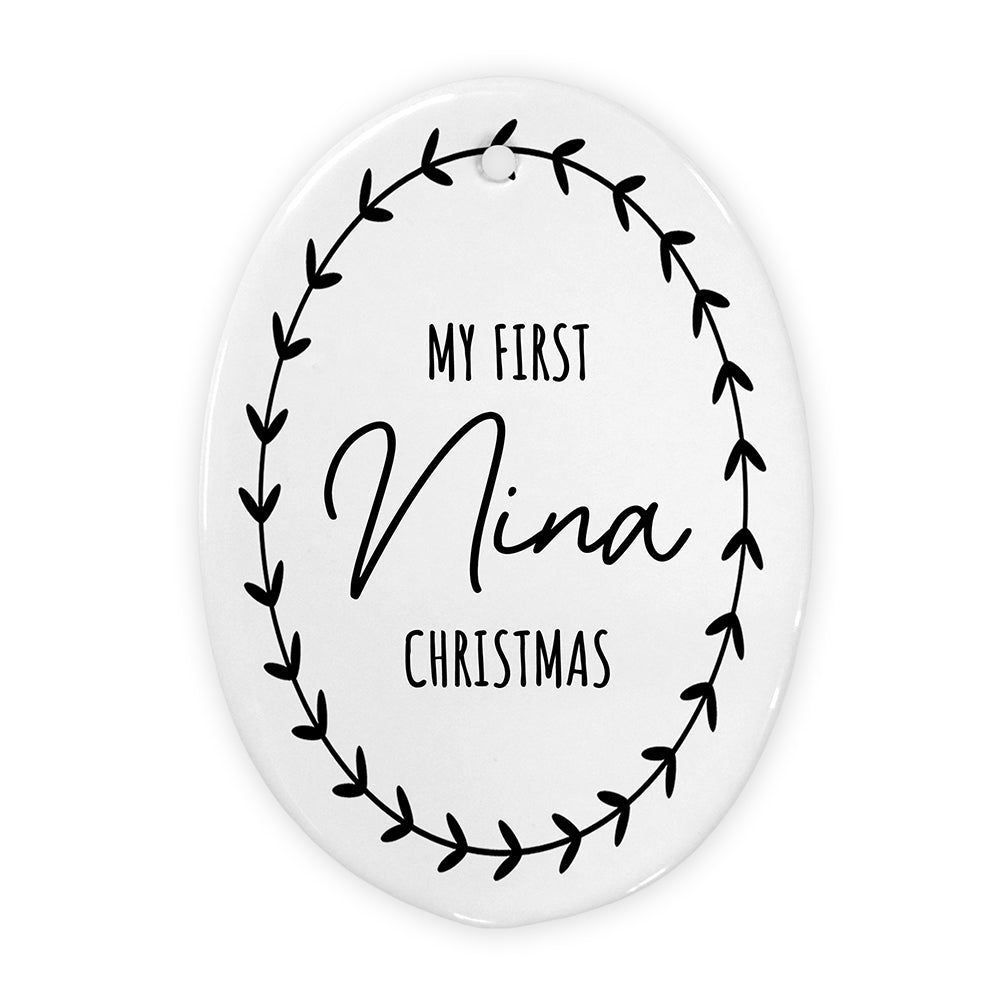 Personalised Personalised First Christmas Wreath Decoration