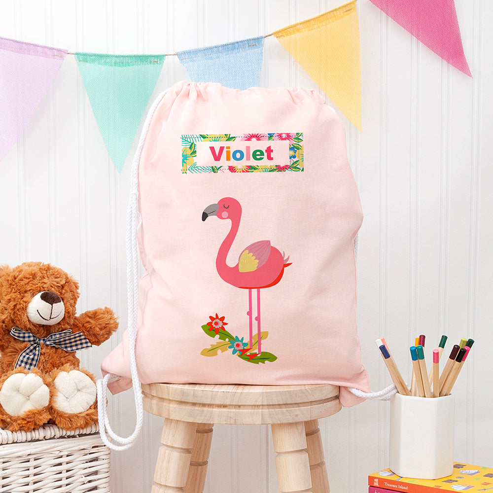 Personalised Personalised Flamingo Nursery Bag