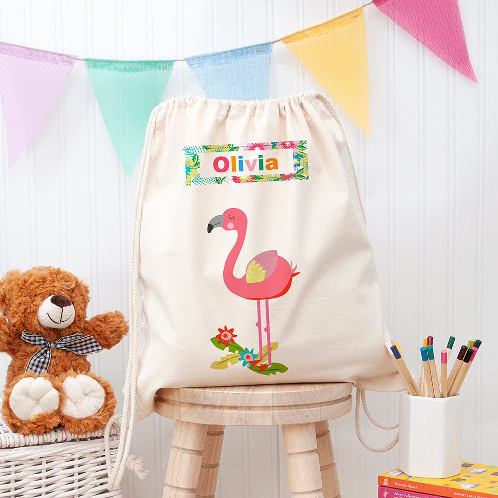 Personalised Personalised Flamingo Nursery Bag