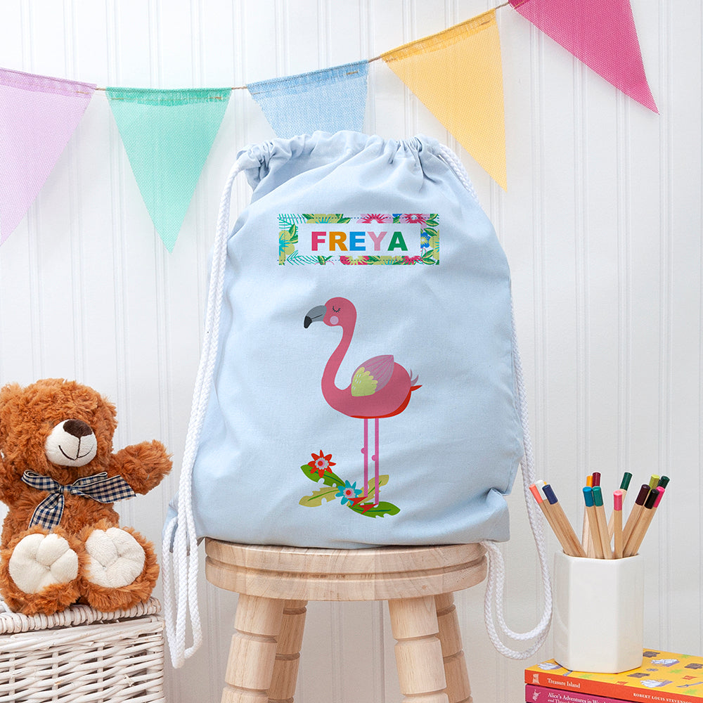 Personalised Personalised Flamingo Nursery Bag