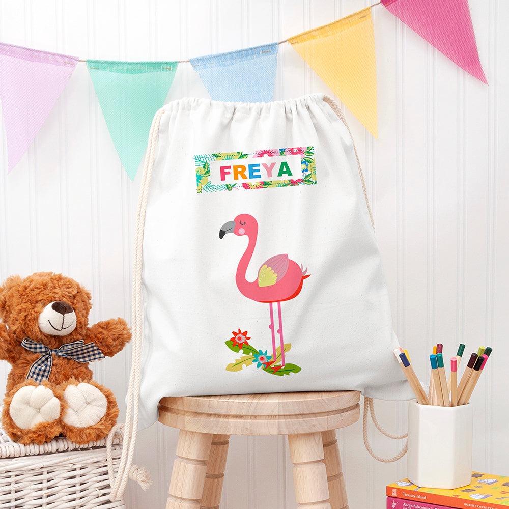 Personalised Personalised Flamingo Nursery Bag