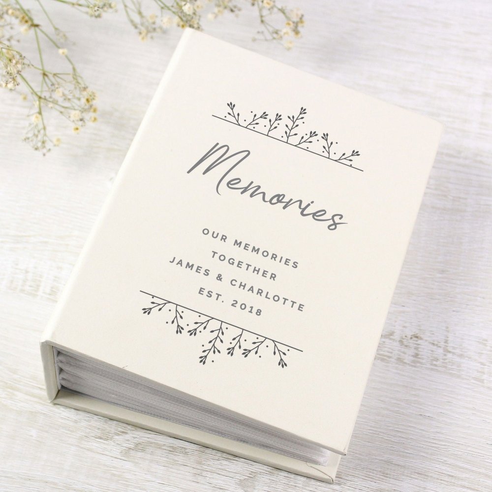 Personalised Floral 6x4 Inch Photo Album With Sleeves