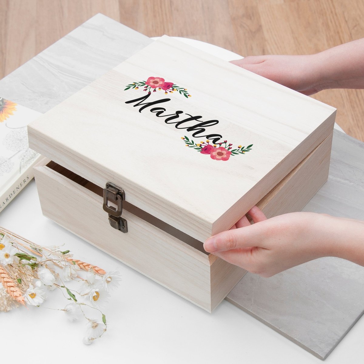 Personalised Floral Bridesmaid Keepsake Box
