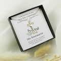Personalised Floral Sentiment Cross Necklace And Box