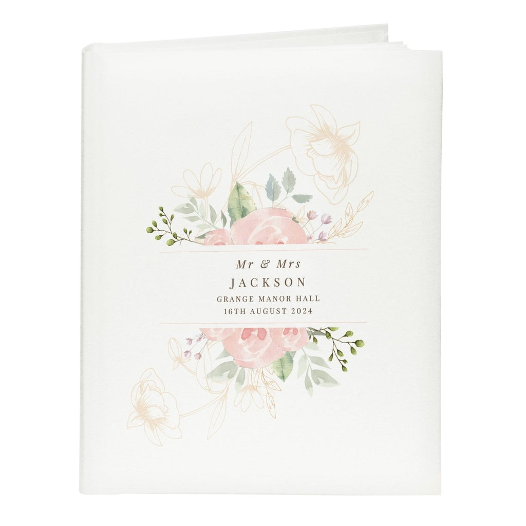 Personalised Floral Watercolour Traditional Photo Album