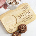 Personalised Floral Wooden Coaster Tray