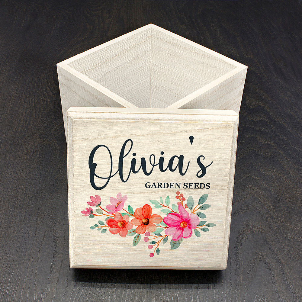 Personalised Personalised Flower Garland Seeds Box