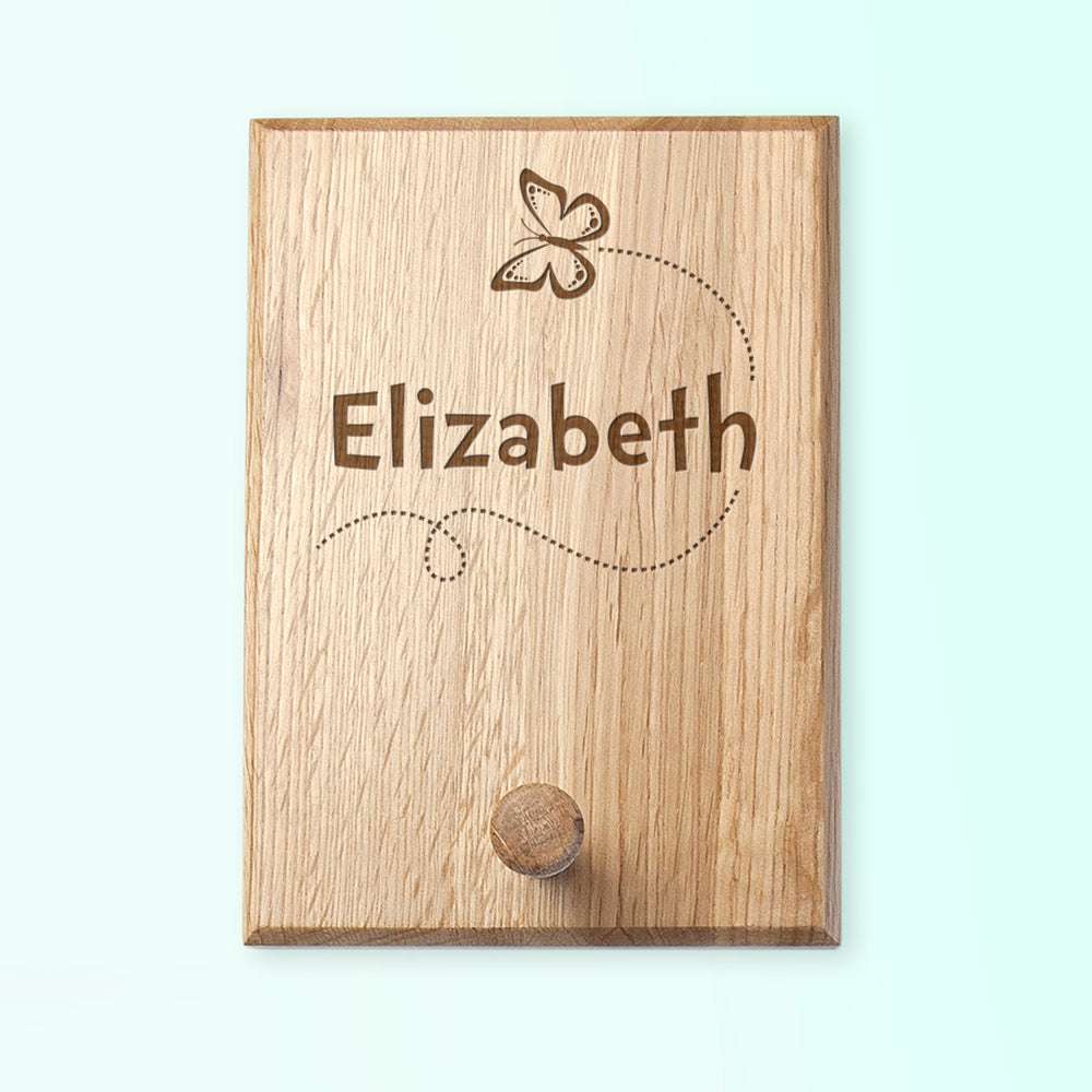 Personalised Flying Butterfly Peg Hook