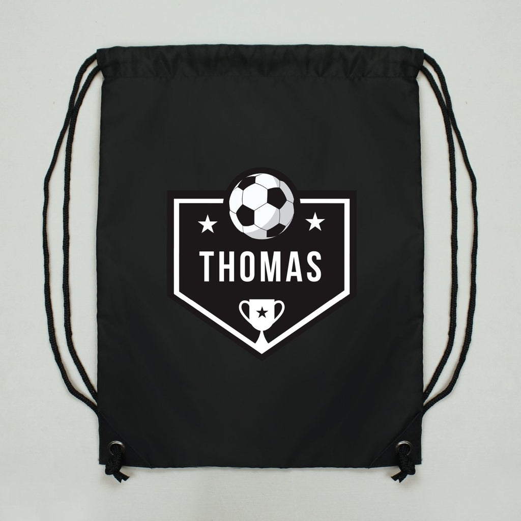 Personalised Football Black Kit Bag