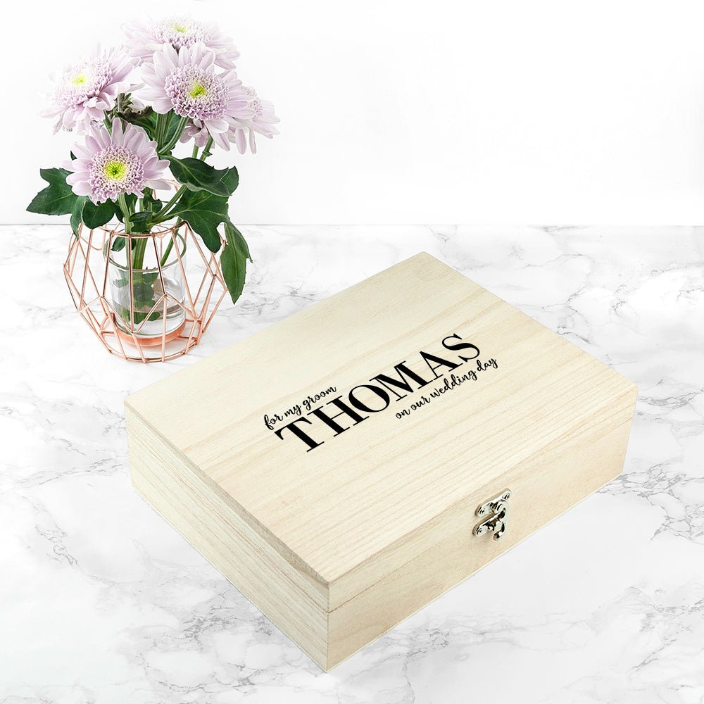Personalised For My Groom Wedding Day Box