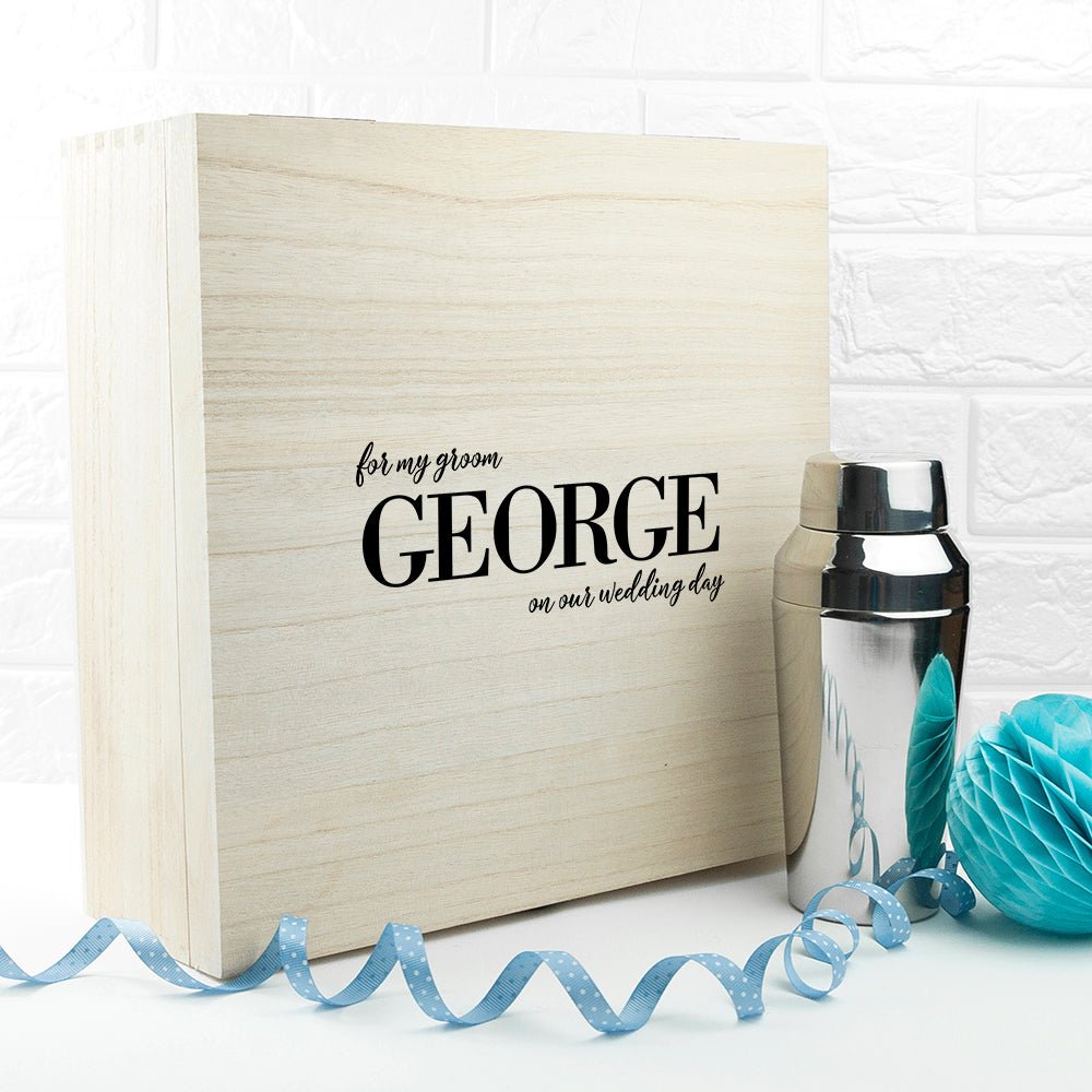 Personalised For My Groom Wedding Day Box