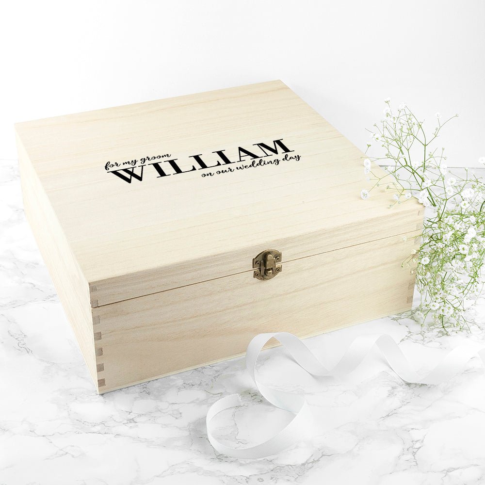 Personalised For My Groom Wedding Day Box