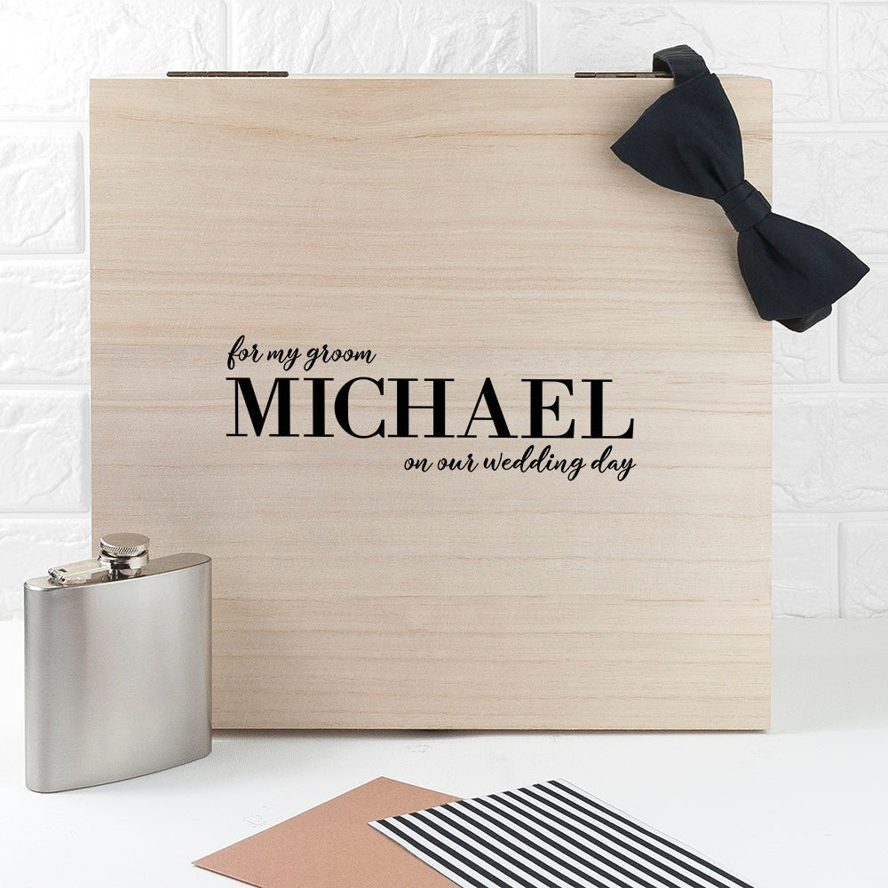 Personalised For My Groom Wedding Day Box
