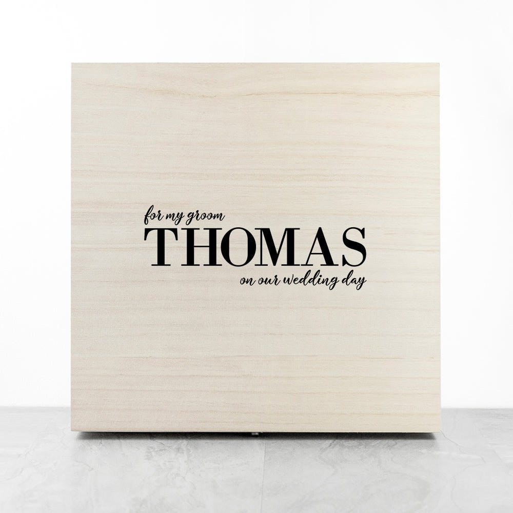Personalised For My Groom Wedding Day Box