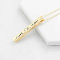 Personalised Personalised Forever and Always Vertical Bar Necklace