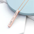 Personalised Personalised Forever and Always Vertical Bar Necklace
