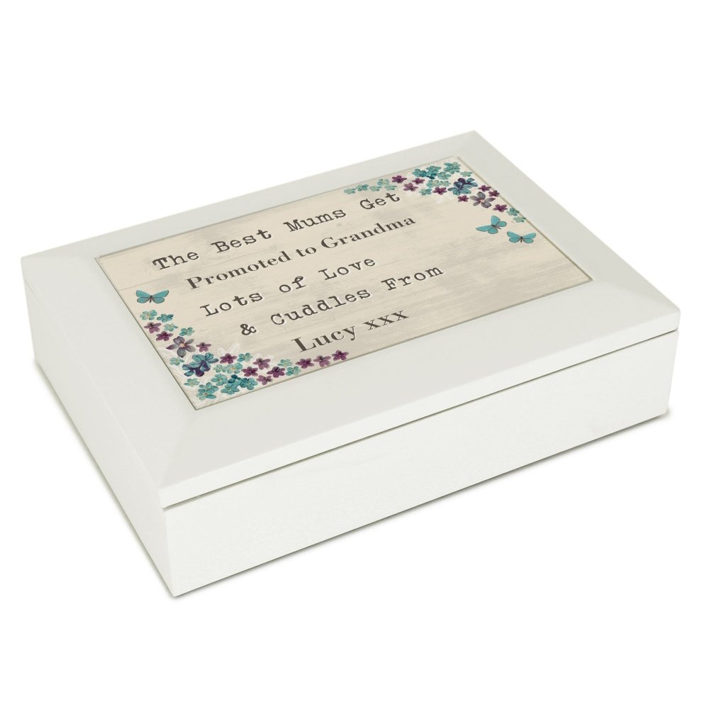 Personalised Forget Me Not Jewellery Box
