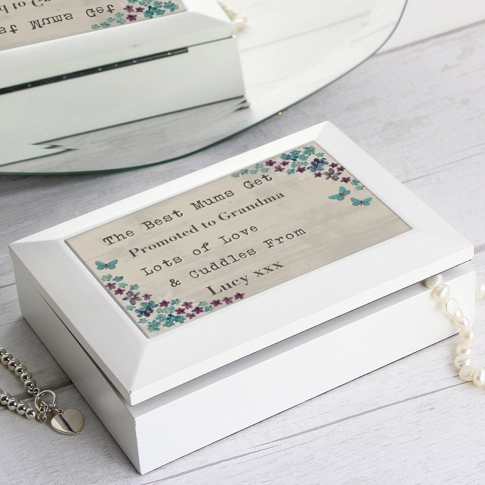 Personalised Forget Me Not Jewellery Box