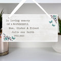 Personalised Forget Me Not Wooden Sign