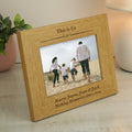 Personalised Formal 6x4 Inch Landscape Oak Finish Photo Frame