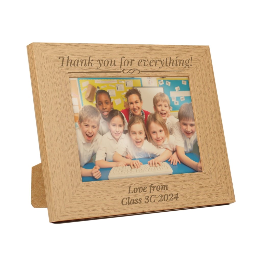 Personalised Formal 7x5 Inch Landscape Wooden Photo Frame