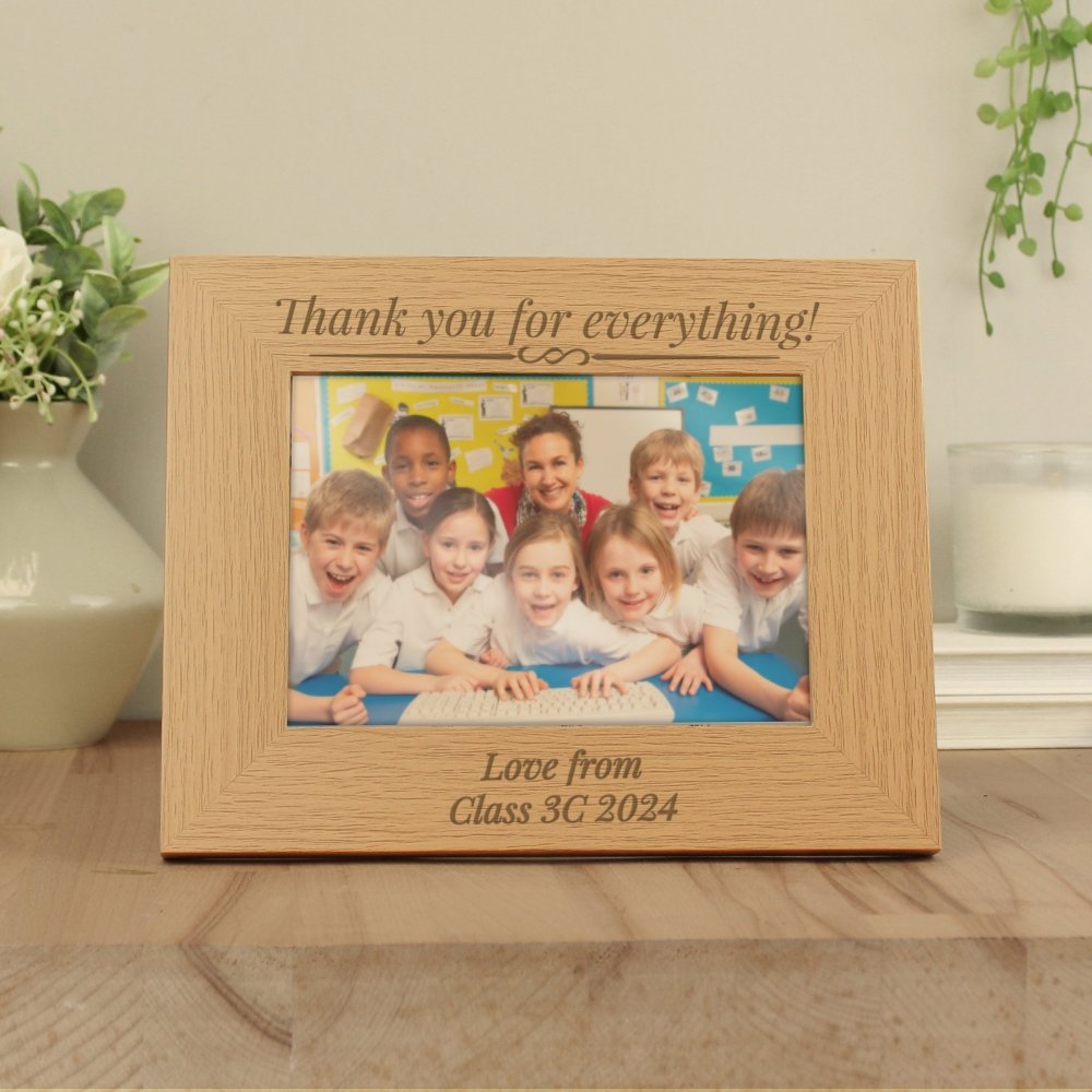 Personalised Formal 7x5 Inch Landscape Wooden Photo Frame