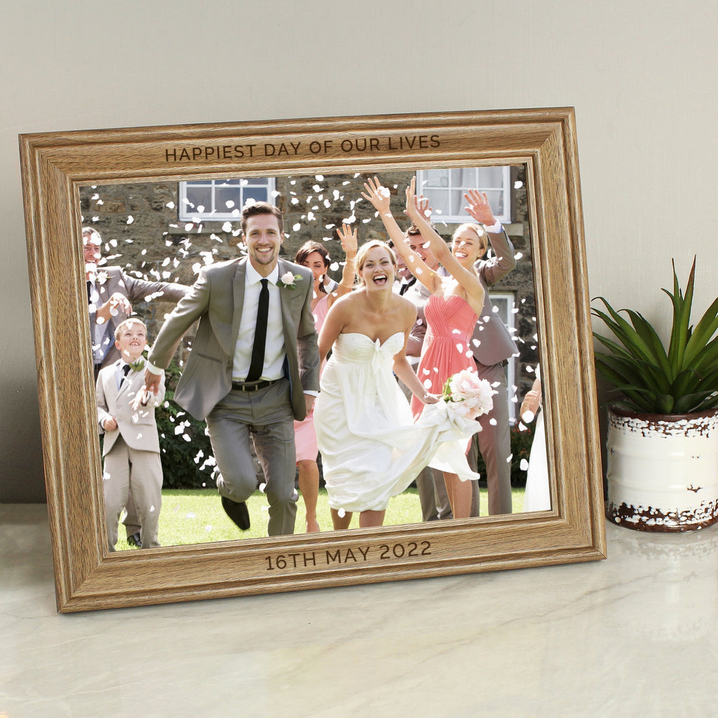 Personalised Free Text 10x8 Inch Wooden Frame