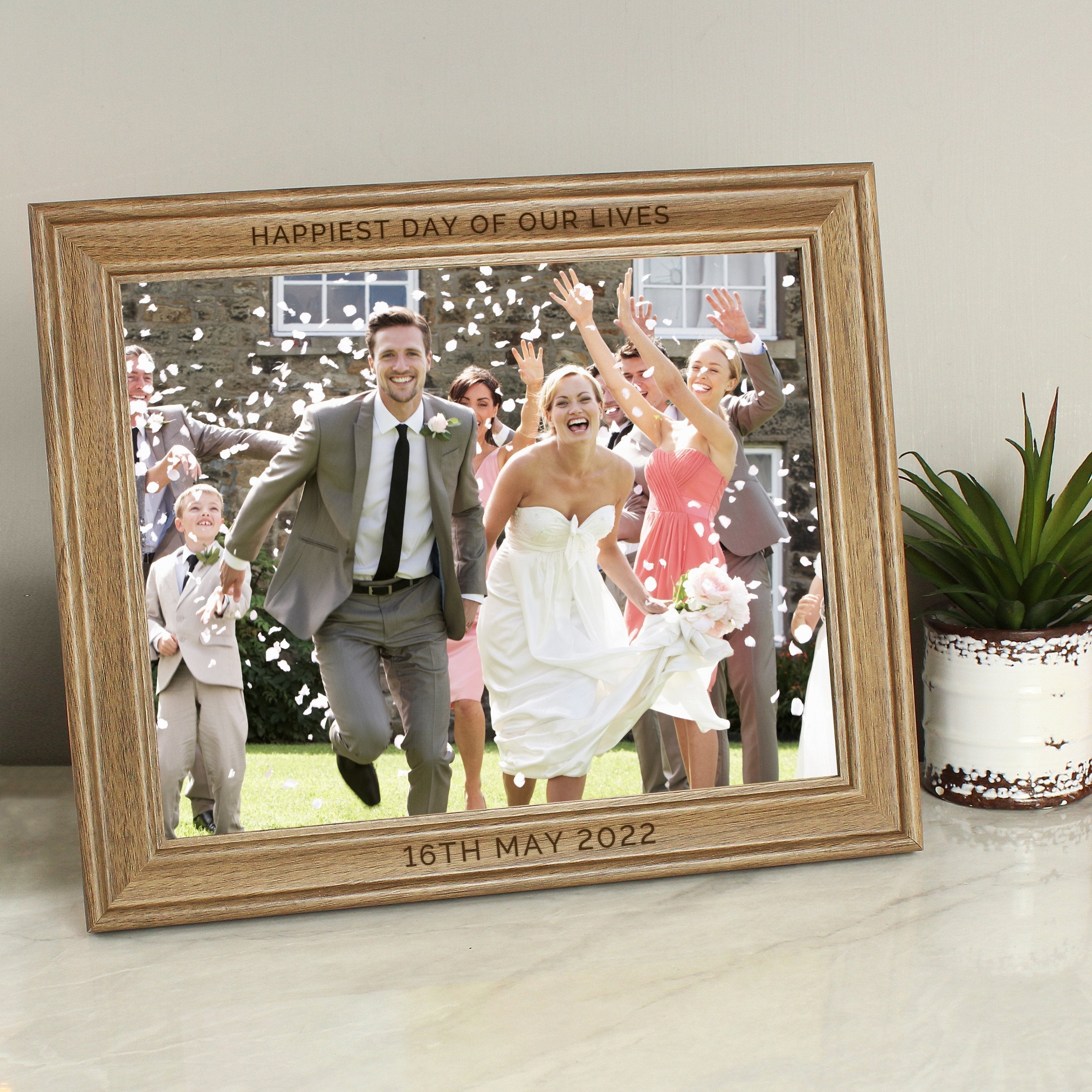 Personalised Free Text 10x8 Inch Wooden Frame