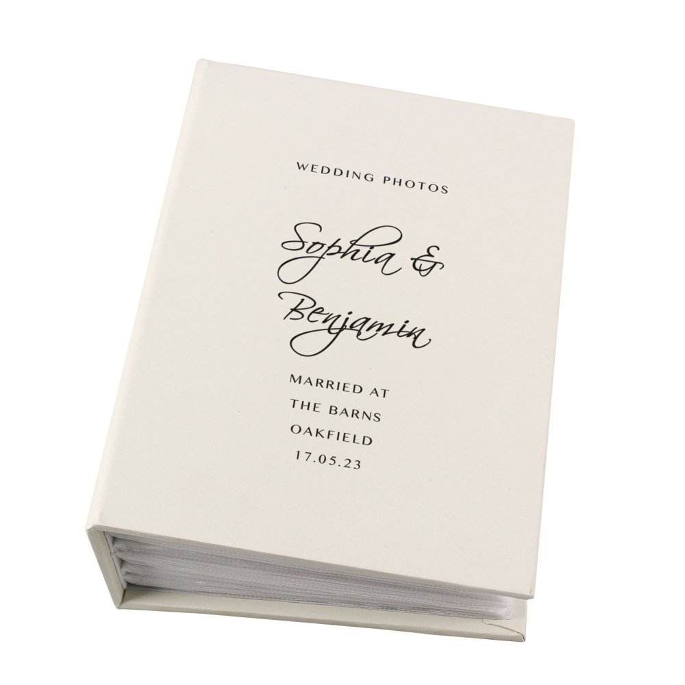 Personalised Free Text 6x4 Inch Photo Album With Sleeves