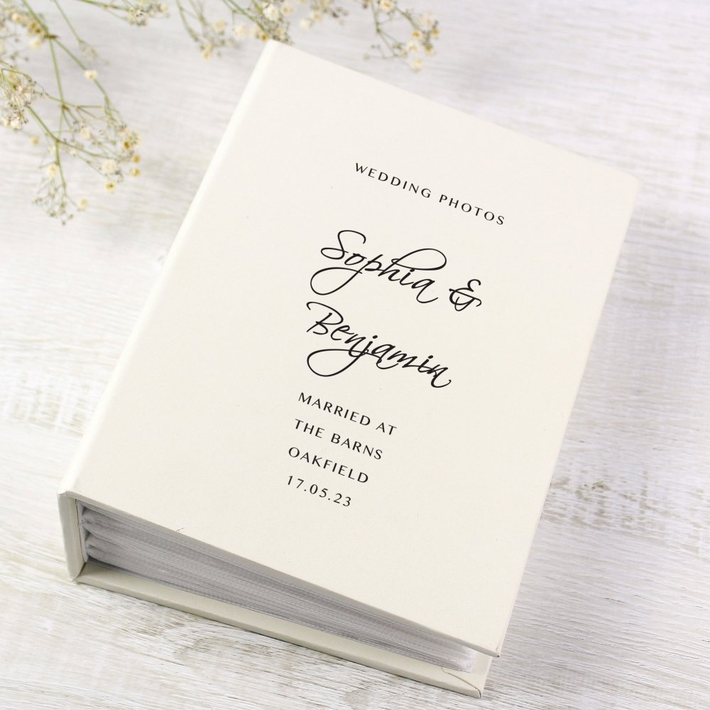 Personalised Free Text 6x4 Inch Photo Album With Sleeves